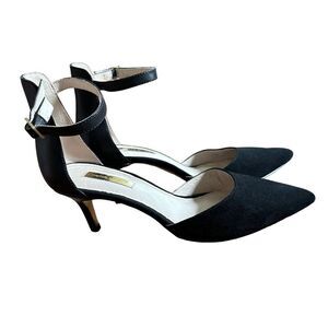 Louise Et Cie black suede kitten heels sz 7